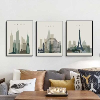 Affiches Paris New York Londres