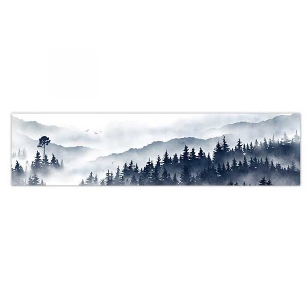 Foggy forest painting