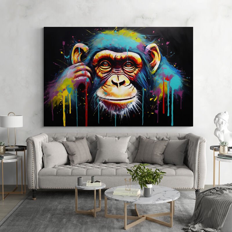 Pop art monkey  Aesthetic Wall Art