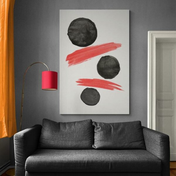 Abstract Red and Black Painting