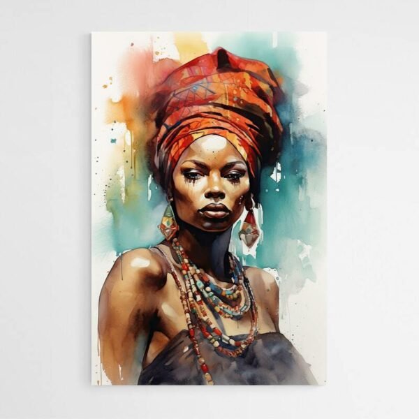 Abstract African woman painting