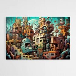 Abstract city painting