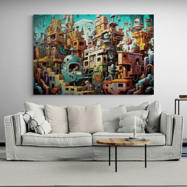 Abstract city painting