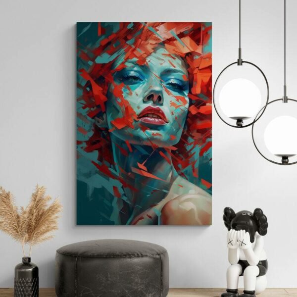 Abstract painting woman