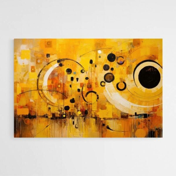 Black and yellow wall art