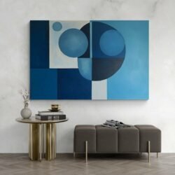 Blue abstract wall art