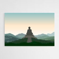 Bouddha painting Vert