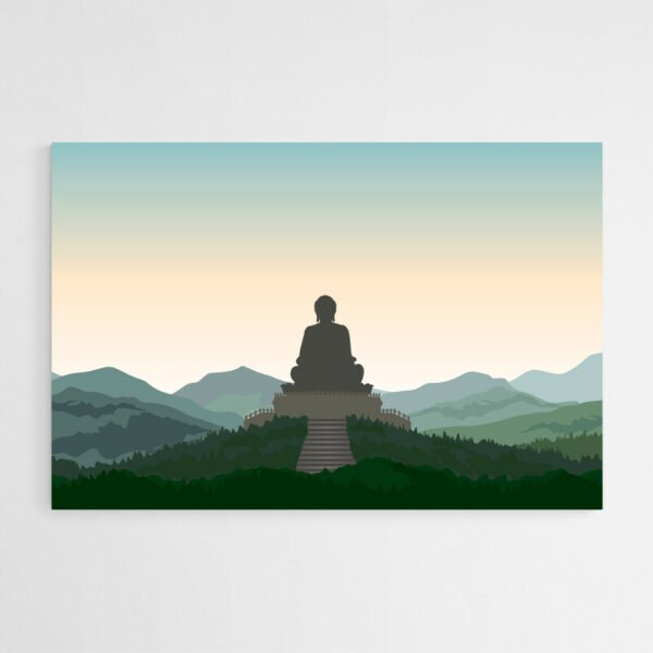 Bouddha painting Vert