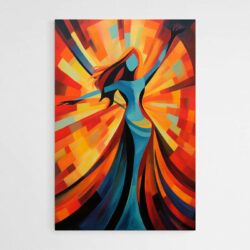 Dancing woman painting