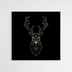 Deer painting Fond Noir