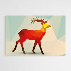 Deer silhouette painting