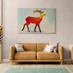 Deer silhouette painting