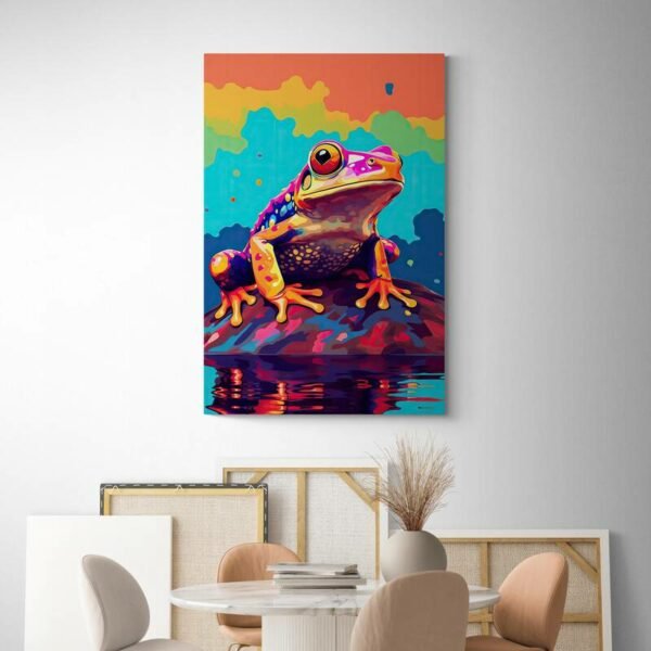 Frog painting on rocks