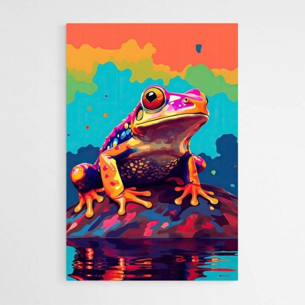 Frog painting on rocks