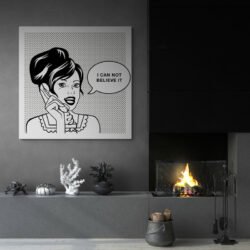 Pop art painting Noir et Blanc