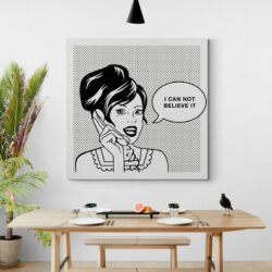 Pop art painting Noir et Blanc