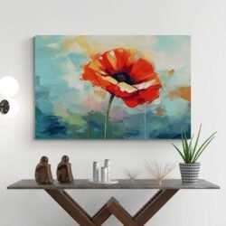 Poppy flower painting