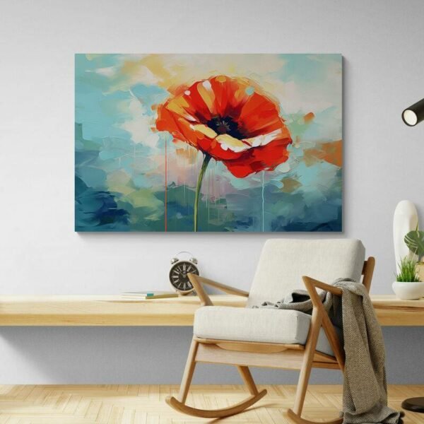 Poppy flower painting