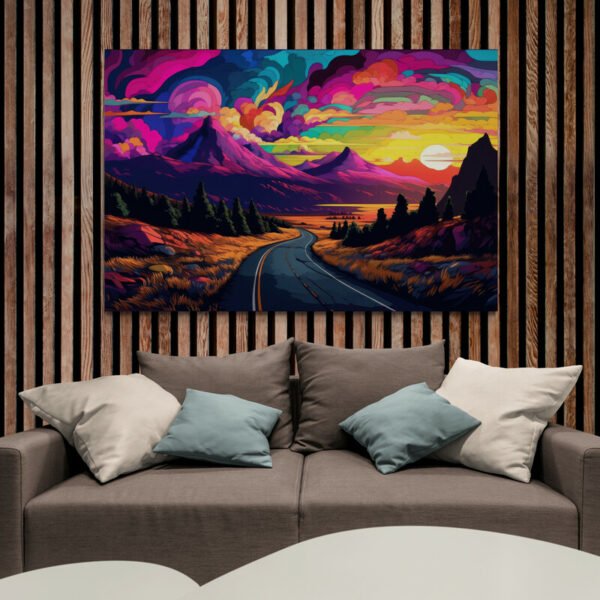 Psychedelic landscape painting