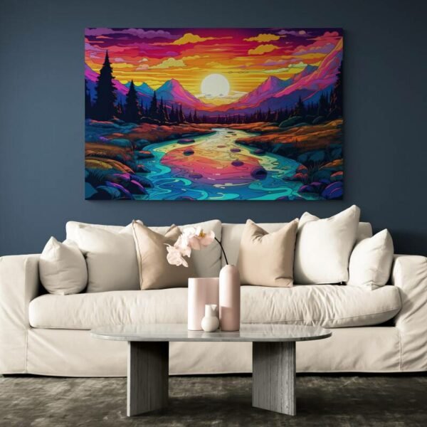 Trippy landscape painting