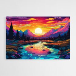 Trippy landscape painting