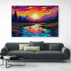 Trippy landscape painting