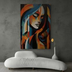 Woman abstract painting