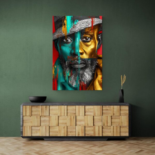 Peinture Homme Africain mur vert.jpg