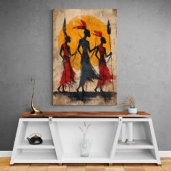 Tableau Africain ancien mur gris.jpg