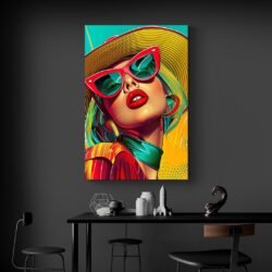 Tableau Lady Gaga Pop Art salon noir.jpg