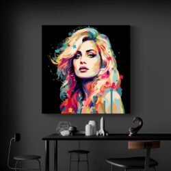 Tableau Madonna Pop Art mur noir.jpg