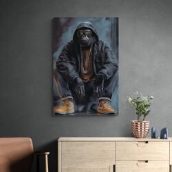 Tableau Singe Hip Hop decoration sobre.jpg