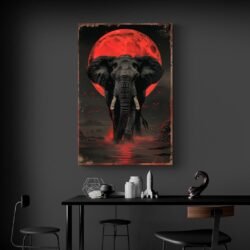 Tableau Vintage Elephant salon noir.jpg