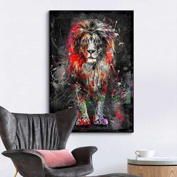 Tableau deco lion moderne.jpg