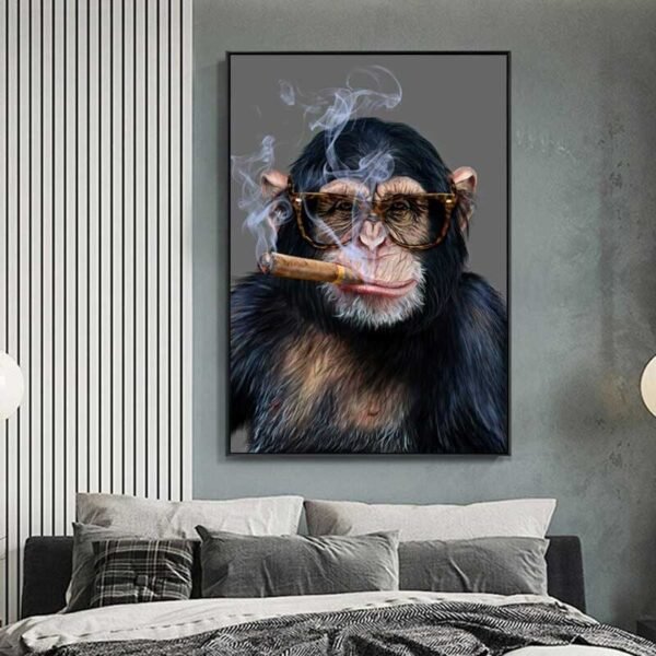 Tableau deco singe qui fume.jpg