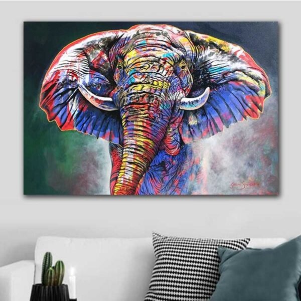 Tableau elephant multicolore.jpg