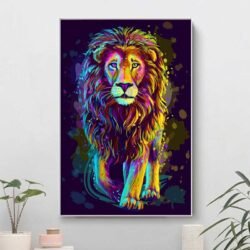 Tableau lion multicolore.jpg