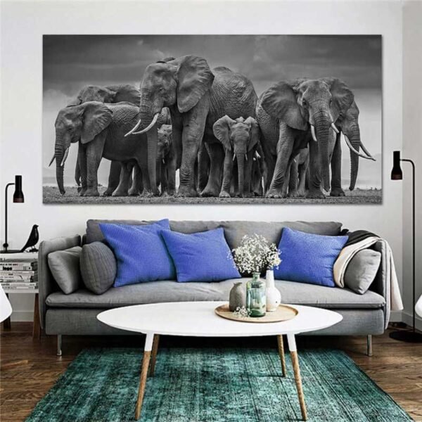 Tableau photo troupeau elephants.jpg