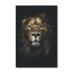 Tableau sur toile lion fond noir.jpg