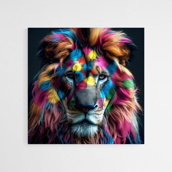 Tableau tete de lion Colore 2.jpg