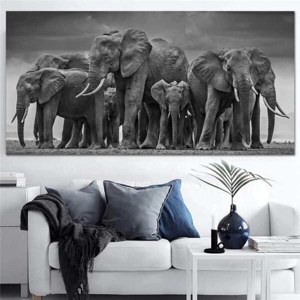 Tableau troupeau elephants.jpg