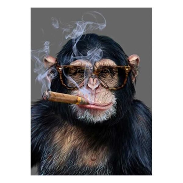 Toile singe qui fume.jpg