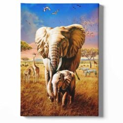 peinture sur toile elephant savane.jpg