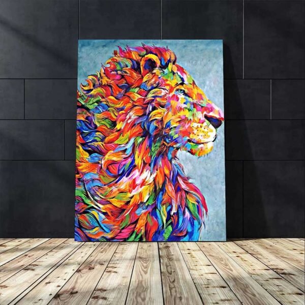 tableau deco abstrait lion.jpg