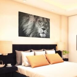 tableau deco lion noir.jpg