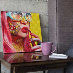 tableau deco pop art jaune.jpg