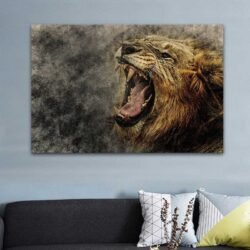 tableau lion qui rugit.jpg