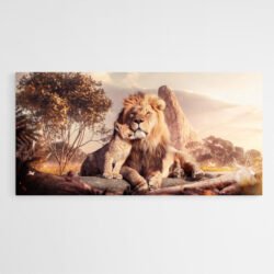 tableau sur toile lion et lionceau.jpg