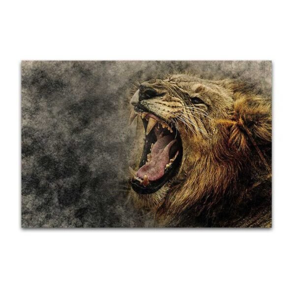 tableau sur toile lion qui rugit.jpg